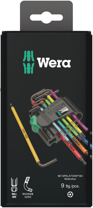 Wera Tamperproof TORX Multicolour L-key set 9pc