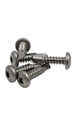 Black Smiths 16mm X 10G Tek Screw Square Drive Stainless Steel (Jar100)