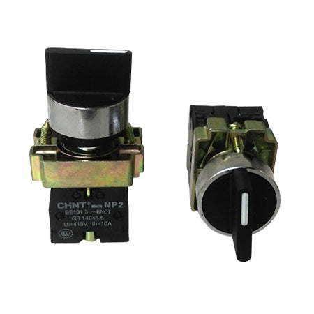 Chint NP2-BD33 3 Position Locking Switch 1 x N/O 1 x N/C Contacts