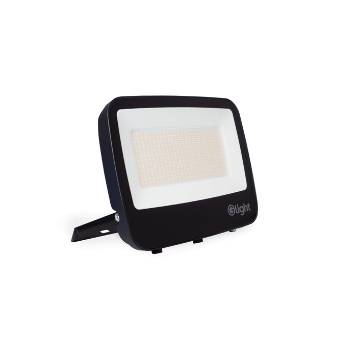 Glight Led Flood Light 150W IP65 Tri-Colour Non Dim Black With Plug In PIR Sensor Connector