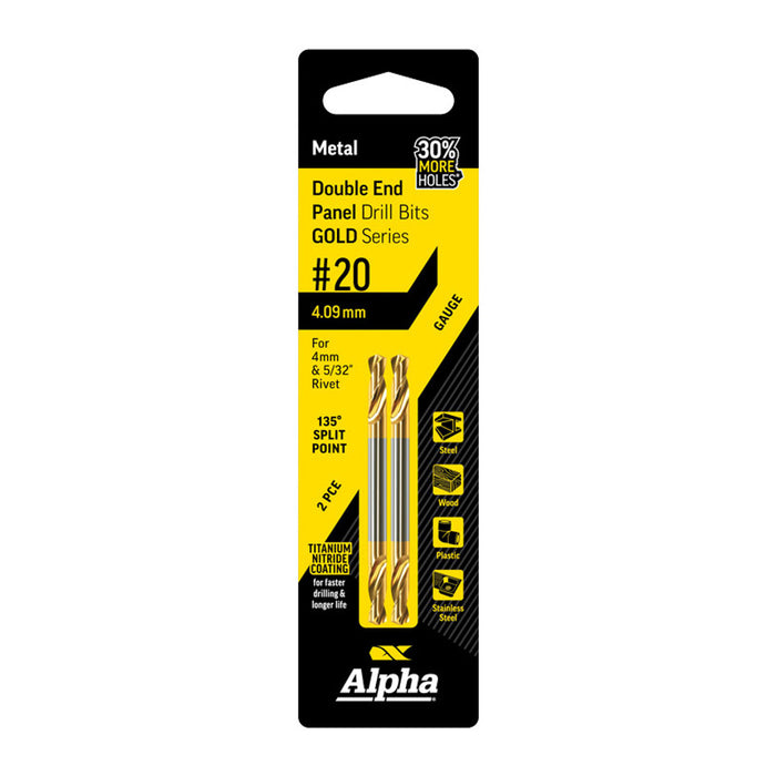 Trucut Alpha  No.11 Double Ended Panel Drill bit Carded (x2)