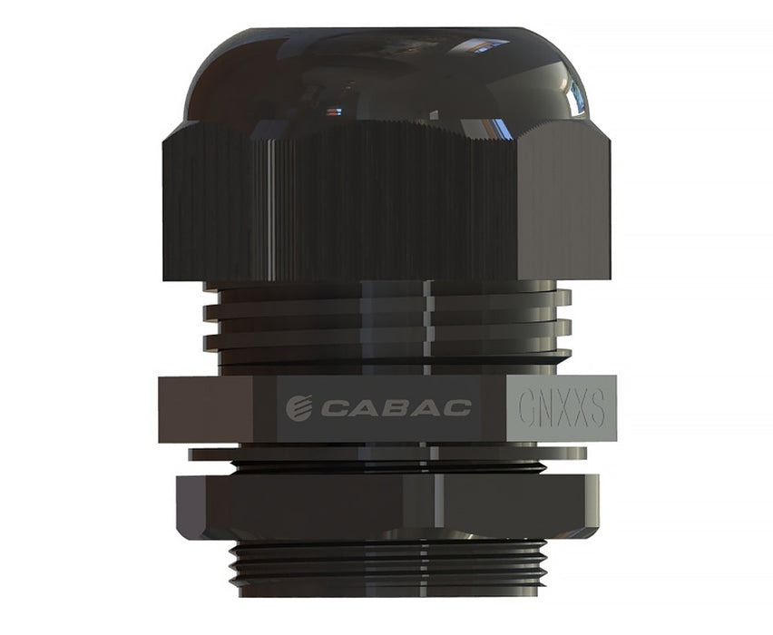 Cabac GN20S Standard Nylon 6 Black Gland M20 Cable OD 10-14mm