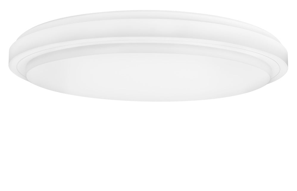 Halcyon LEDE Circle Step III Surface Mount Button 400mm Select 18W/24W/32W 3K/4K Dimmable - White