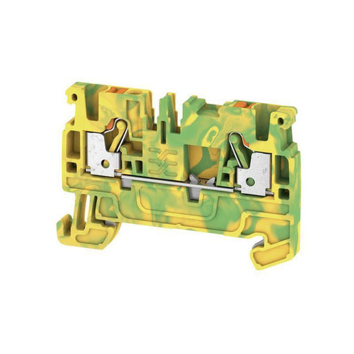 Weidmuller Terminal DIN Rail Earth 2.5mm Screwless A2C2.5PE Green Yellow