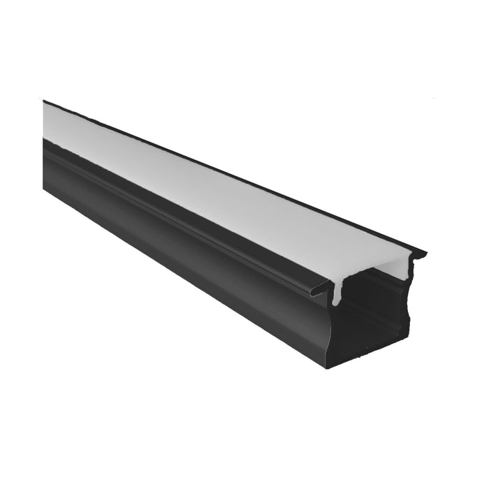 Switch Lighting Deep Recessedessed with-Wings Aluminum Extrusion/Profile Opal Diffuser Black