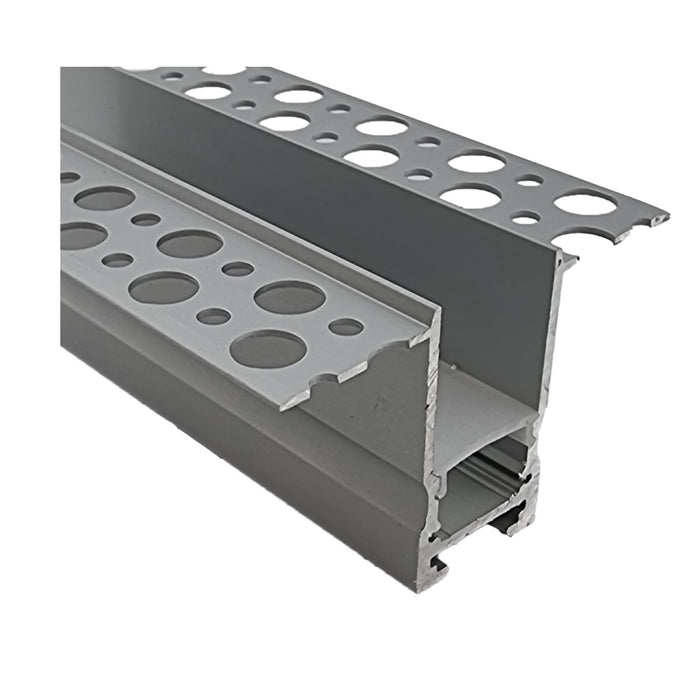 Switch Lighting Plaster Negative Detailail - Double Wing Aluminum Extrusion/Profile Opal Diffuser Aluminum