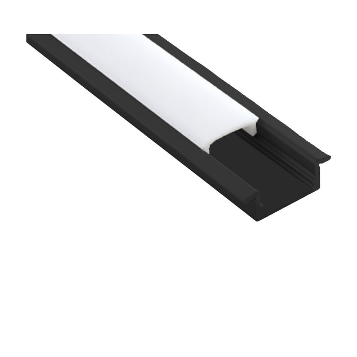 Switch Lighting Shallow Recessedessed with-Wings Aluminum Extrusion/Profile Opal Diffuser Black