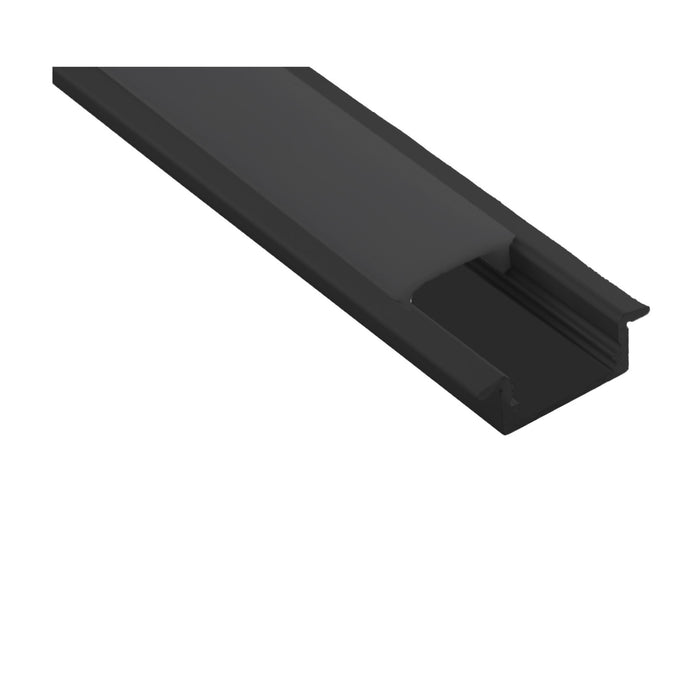Switch Lighting Shallow Recessedessed with-Wings Aluminum Extrusion/Profile Onyx Diffuser Black