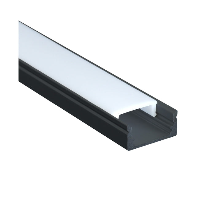 Switch Lighting Shallow Surface Mount Or Recessedessed Trimless Aluminum Extrusion/Profile Opal Diffuser Black