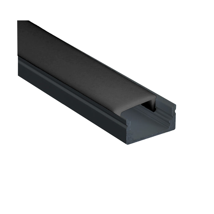 Switch Lighting Shallow Surface Mount Or Recessedessed Trimless Aluminum Extrusion/Profile Onyx Diffuser Black