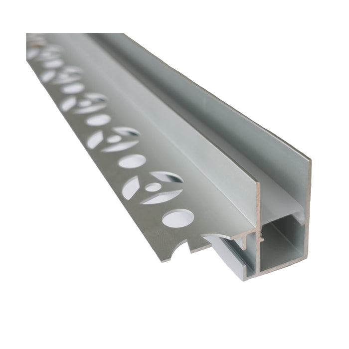 Switch Lighting Tile Negative Detailail - Single Wing Aluminum Extrusion/Profile Opal Diffuser Aluminum