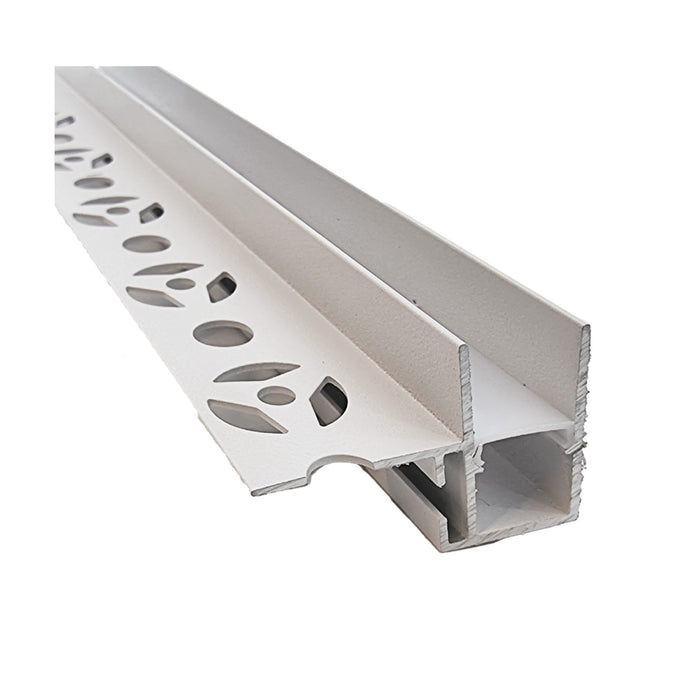 Switch Lighting Tile Negative Detailail - Single Wing Aluminum Extrusion/Profile Opal Diffuser White