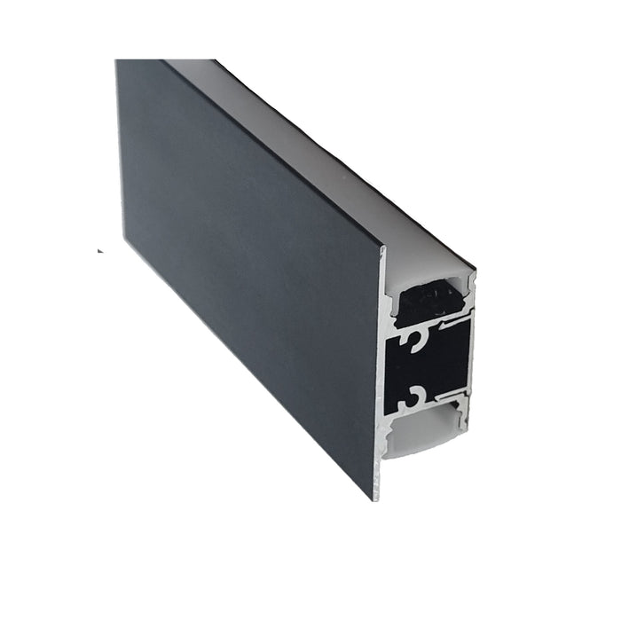 Switch Lighting Wall Surface Up/Down Aluminum Extrusion/Profile Opal Diffuser Black