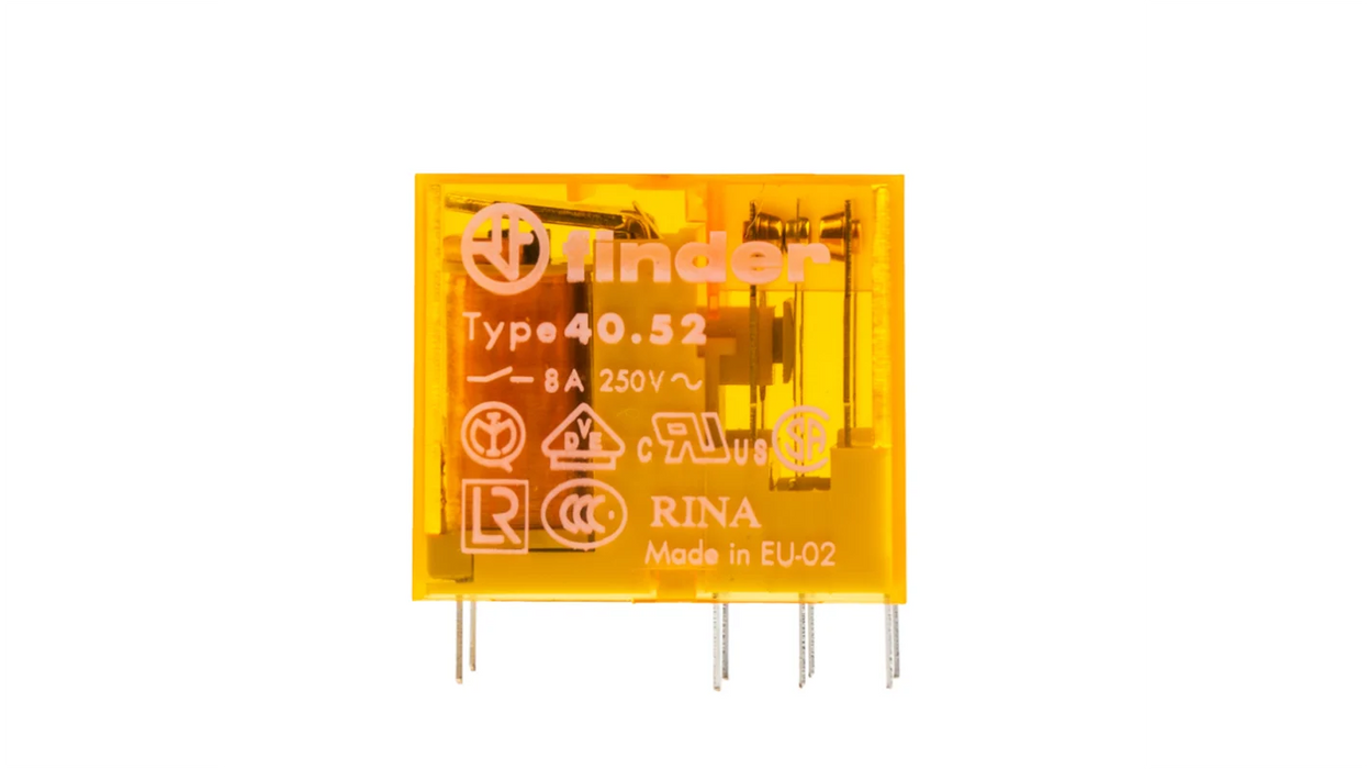 Finder Relay 8A DPDT Base or PCB Mounting 240VAC
