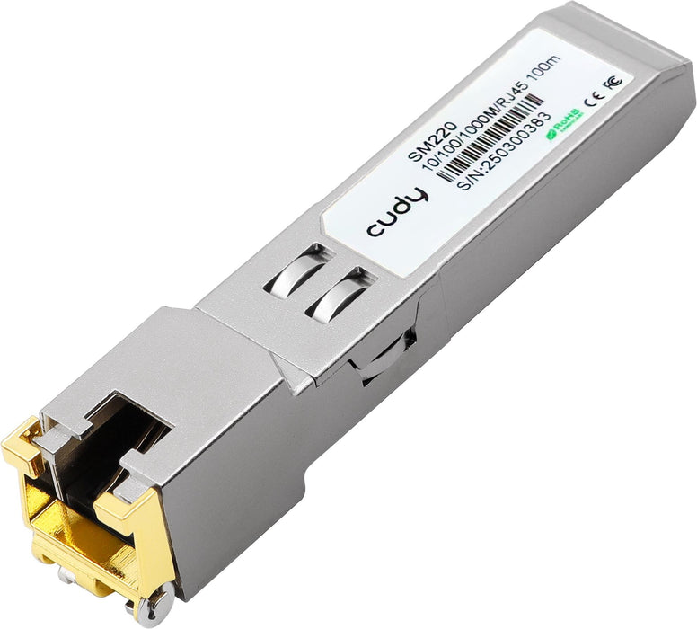 Cudy 1.25G SFP to RJ45 Module  SFP-T to 10/100/1000Mbps RJ45