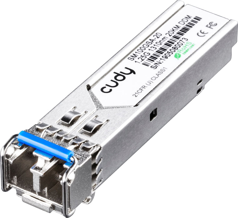 Cudy 1.25G Single Mode (SM) LC SFP Module. 1310nm FP 20km 12.5dB