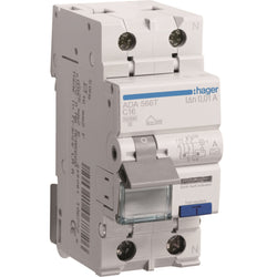 Hager RCBO 1P+N 10kA C-16A 30mA Type A