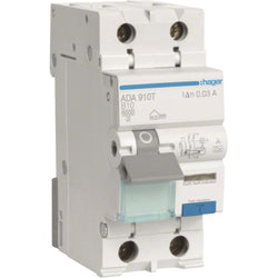 Hager RCBO 1P+N 6Ka C-10A 30mA Type A