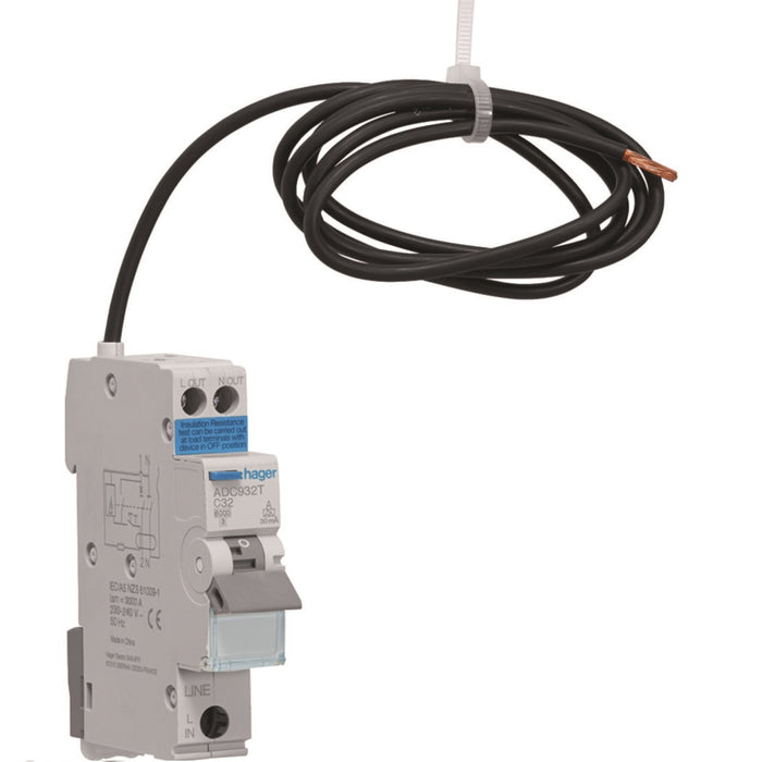 Hager RCBO 1M 1P+N 6Ka C-32A 30mA Type A