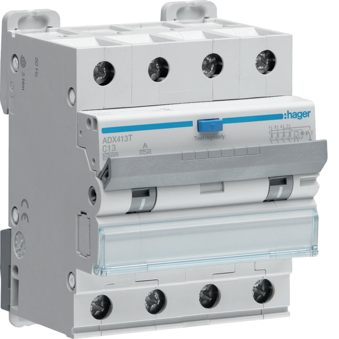 Hager RCBO 4P 10kA C-32A 30mA Type A