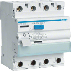 Hager RCCB 4P 40A 30mA Type A