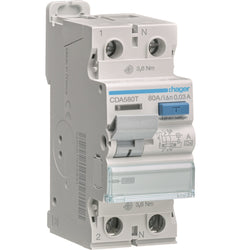 Hager RCCB 1P+N 80A 30mA Type A