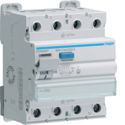 Hager RCCB 3P+N 80A 30mA Type A