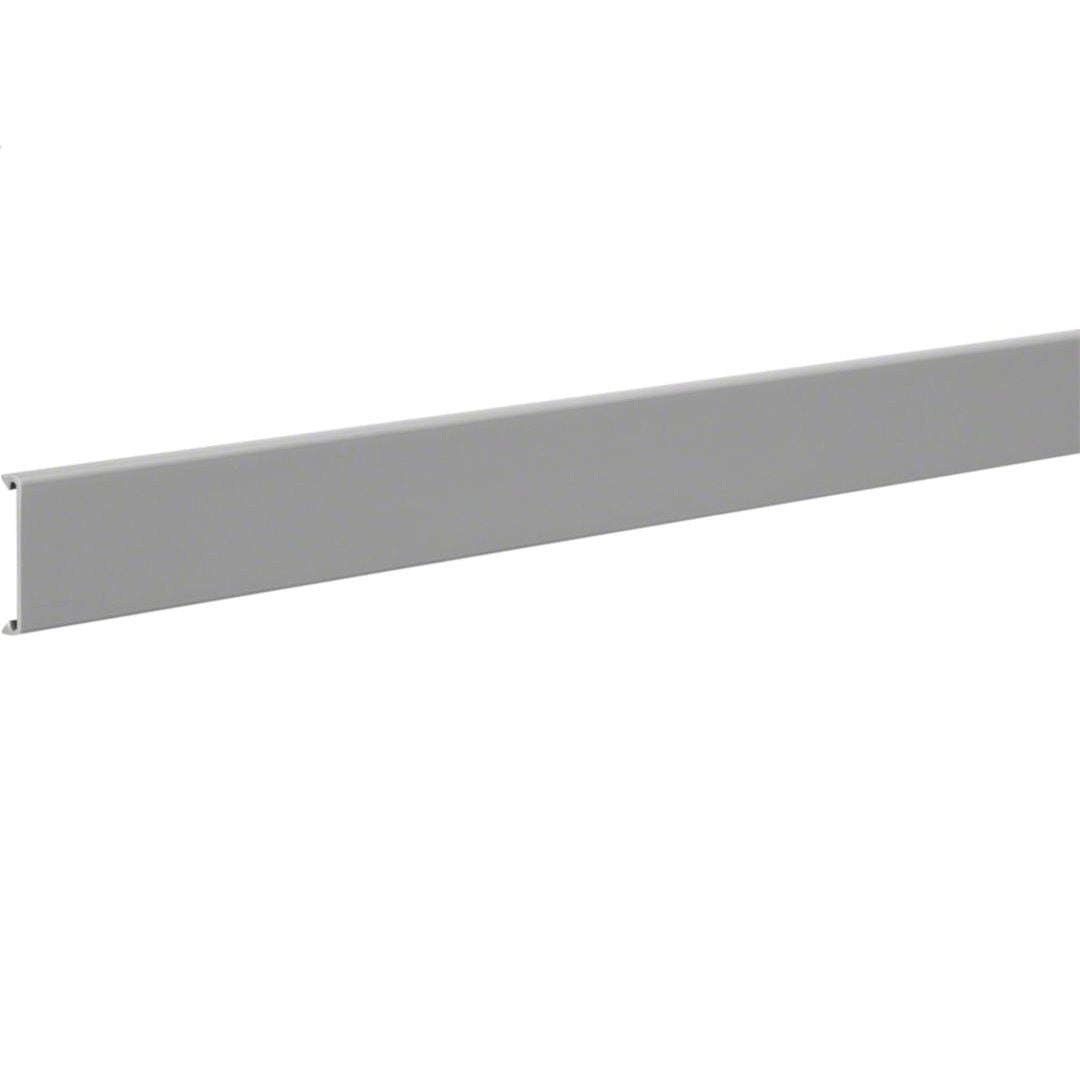 Hager Slotted Trunking Lid PVC DNG W=37 Stone Grey — Scott Electrical