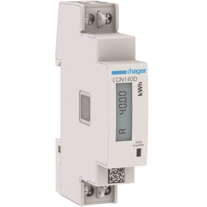 Hager 1Ph kWh Meter Direct 40A 1M