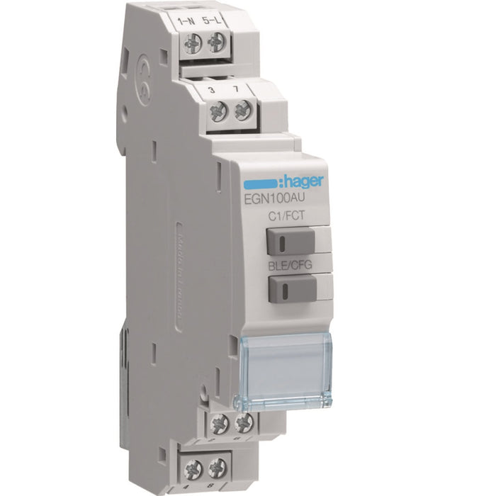 Hager Multi-Function Time Switch 1 Channel Blue