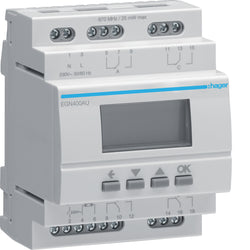 Hager Multi-Function Time Switch 4 Channels Blue
