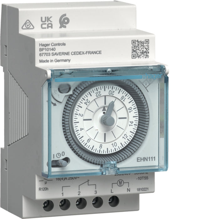 Hager Time Switch Daily Cycle With Reserve 1 Channel 3 Module