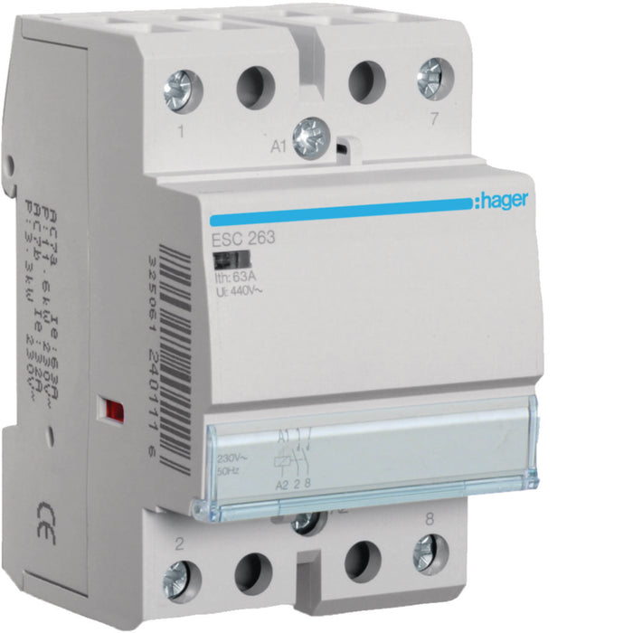 Hager Contactor 63A 2NO 230V