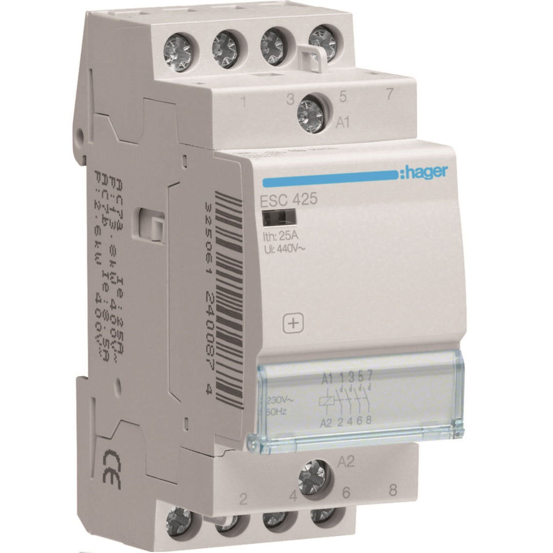 Hager Contactor 25A 4NO 230V — Scott Electrical