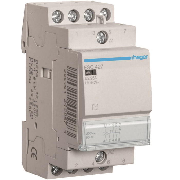 Hager Contactor 25A 2NO+2NC 230V
