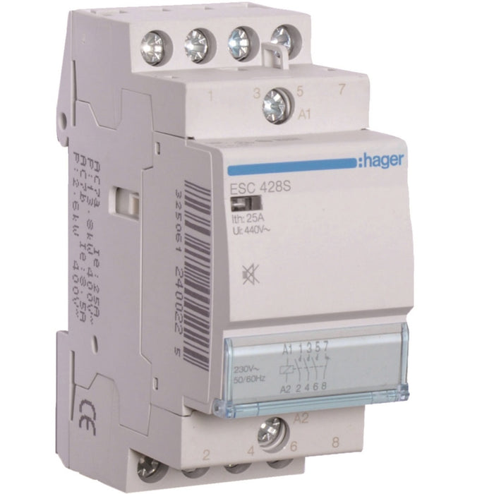 Hager Humfree Contactor 25A 3No+1NC 230V