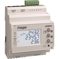 Hager Mulitifunction Meter Din Rail 2X3P RS485
