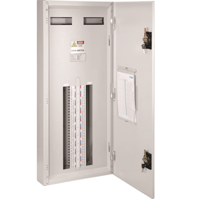 Hager 60 Pole Board With 250A Isolator Switch