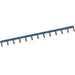 Hager Insulated Busbar 1P Prong 10mm2 Blue 13M