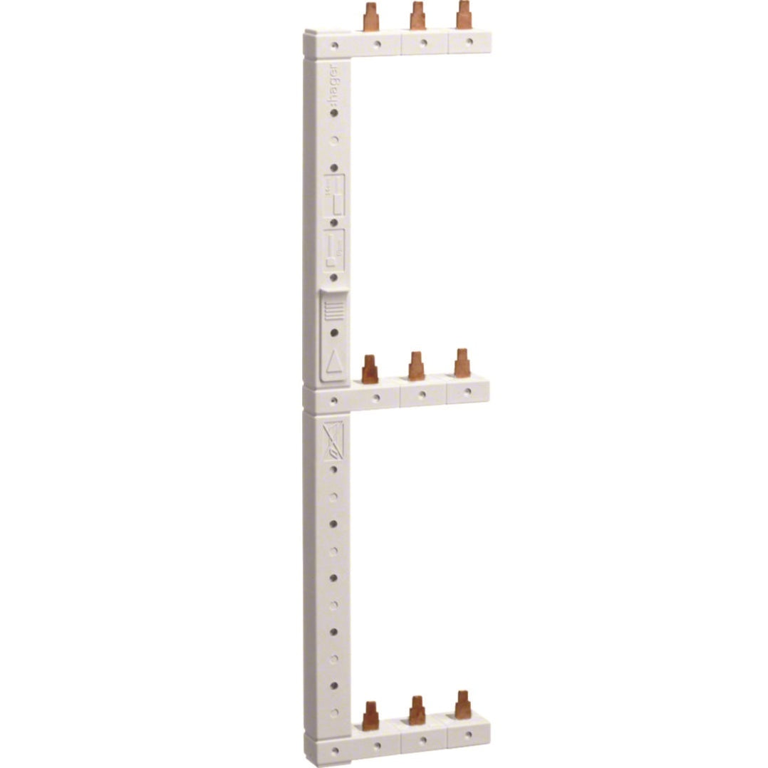 Hager 3P Vertical Busbar Left 3 Row 125mm 63A — Scott Electrical