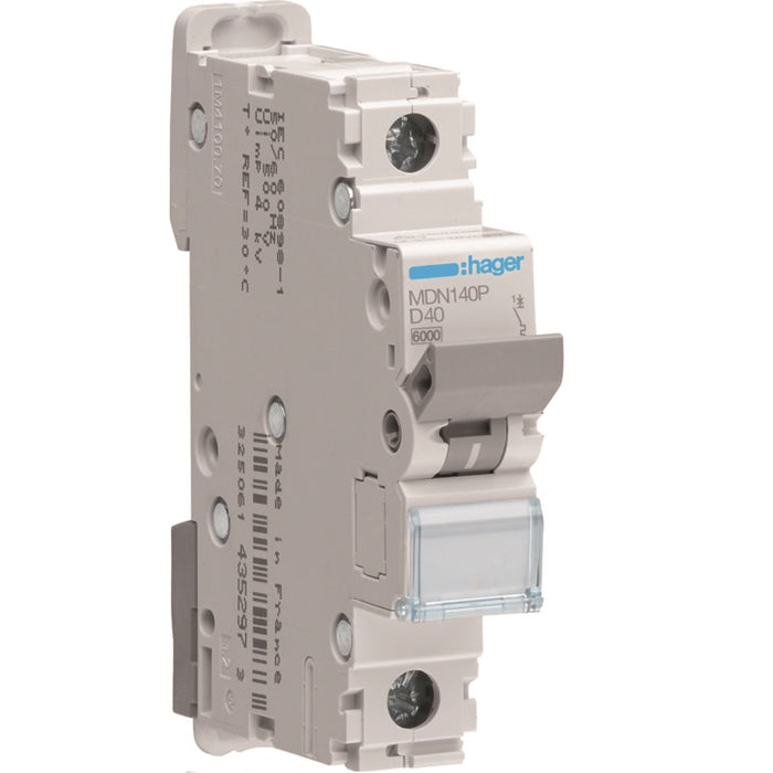 Hager MCB 1P 6kA D-40A 1M