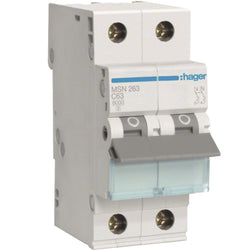 Hager MCB 2P 6kA C-63A 2M
