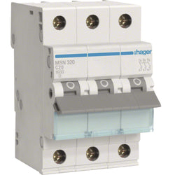 Hager MCB 3P 6kA C-20A 3M