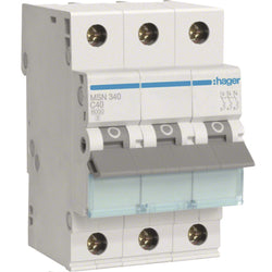 Hager MCB 3P 6kA C-40A 3M