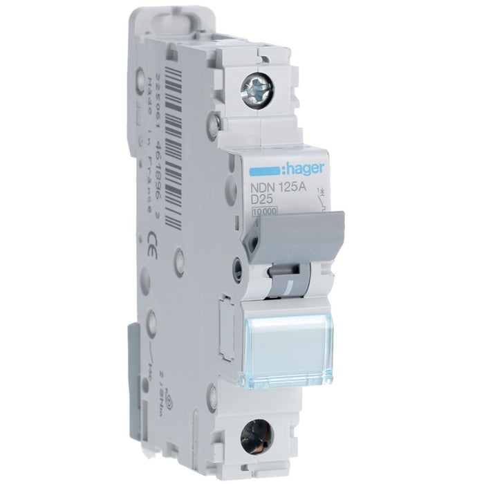 Hager MCB 1P 10kA D-25A 1M