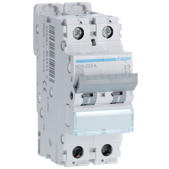 Hager MCB 2P 10kA D-25A 2M