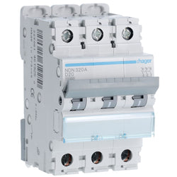 Hager MCB 3P 10kA D-20A 3M