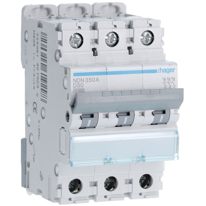 Hager MCB 3P 10kA D-50A 3M