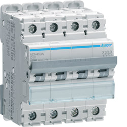 Hager MCB 4P 10kA D-50A 4M