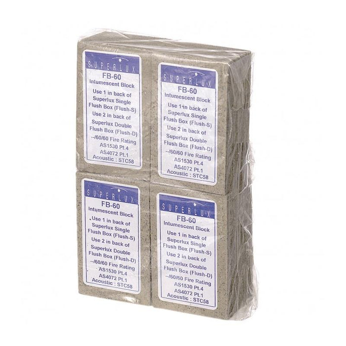 SUPERLUX F/BOX FIRE/ACOUSTIC BLOCK B20